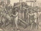 John Cardmaker, a former Franciscan priest, and John Warne, an upholsterer and Sacramentary protestant, burned at the stake at Smithfield, 30 May 1555
